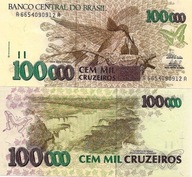 BRAZÍLIA - 100000 CRUZEIROS -1993- P-235d - UNC