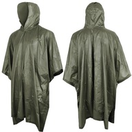 poncho 215g przeciwdeszczowe olive zielone lekkie sztormiak kapturem khaki