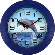 Nástenné hodiny MPM odtiene modrej 22cm,použité!