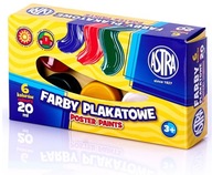 ASTRA farby farbki plakatowe szkolne 20 ml 6 kolor