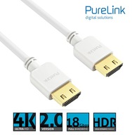 Purelink PI0501-003 markowy kabel HDMI 4K 18Gbps 0,3m elastyczny biały