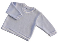 Sweterek do chrztu dla chłopca ubranko rozmiar 74