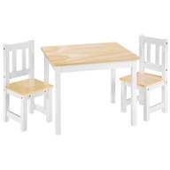Zestaw mebli - 1 stół i 2 krzesła
