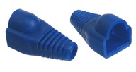 Wtyk 8P/8C RJ45 osłona niebieska - 10 sztuk