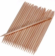 52szt PATYCZKI DWUSTRONNE Z DREWNA manicure pedicure Do Skórek Ozdób Hybryd