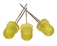 Dioda LED 8mm 15mcd żółta dyfuzyjna - 20 sztuk