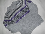 H&M EXTRA SWETER WZORKI SYNEK 98/104