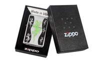 ZIPPO 21149 GREEN LIZARD BRUSHED CHROME