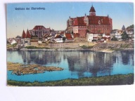 Malbork k/ Gdańska zamek spław drewna 1919