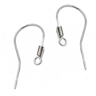 BO-03 Bigle otwarte z sprężynką SREBRO pr. 925