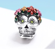 CHARMS HALLOWEEN TRUP CZASZKA meksyk srebro emalia