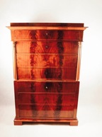Szyfoniera męska Biedermeier XIX w 150cm 7 szuflad