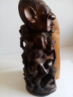 MIN 1479 FIGURKA DREWNO HEBAN waga 1420 gram