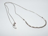 SREBRNY NASZYJNIK ŁAŃCUSZEK KOSTKA KULKI Ag 925