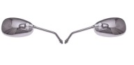 Зеркала wsk mz jawa shl chopper хром овальный 10mm фото, цена