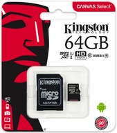 Kingston PAMÄŤOVÁ KARTA 64GB MICRO SD trieda 10 UHS