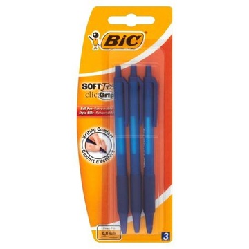 СИНЯЯ АВТОМАТИЧЕСКАЯ ШАРИКОВАЯ РУЧКА SOFT FEEL 3 шт. BIC