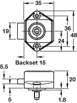 Mini Push Lock + розетка + кнопка