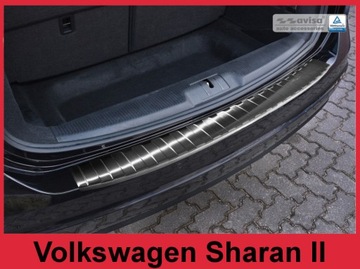 VW SHARAN 2 Черная накладка на задний бампер