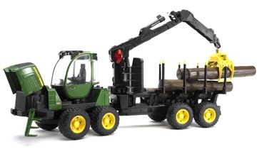 BRUDER 02133 Форвардер John Deere 1210E с грейфером и 4 стволами деревьев