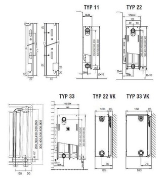 Радиатор TERMOTEKNIK V33 900х500 1639ВТ В НАЛИЧИИ