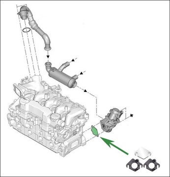 Заглушка EGR PEUGEOT 206 207 307 308 407 1007 Expert Partner 1.6 HDi