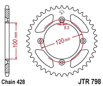 Комплект привода Suzuki RM 85 Большие колеса Цепь +