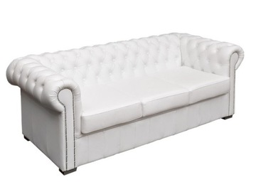 Sofa rozkładana pikowana ćwieki Chesterfield