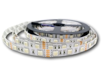 Светодиодная лента 5050 300 LED SMD RGB Full, белая, 1 м