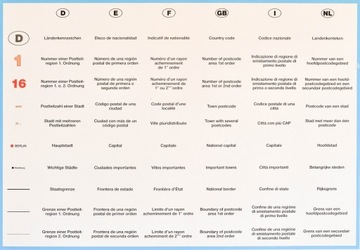 КОД ЕВРОПЫ НАСТЕННАЯ КАРТА ПОЧТОВЫЕ ИНДЕКСЫ WAY-OK