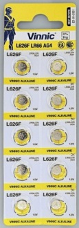 10 шт. AG4 VINNIC щелочная батарейка 377 626 G4 LR66