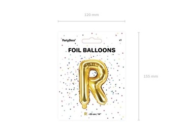 Фольгированный шар R золотой 35см 1 шт FB2M-R-019