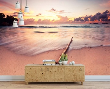 3D фотообои пляж море закатов 312x219 F00531