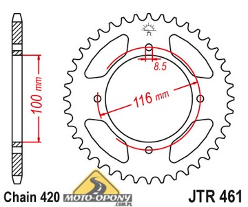 Комплект привода Kawasaki KX 80 BIG WHEELS Chain+