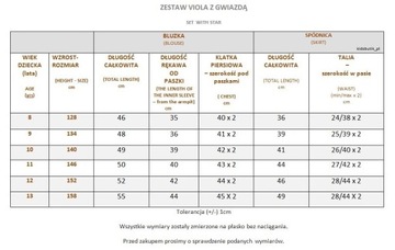 KIZ Zestaw Futrzana Gwiazda: bluzka i spódniczka tiul ŚWIĘTA - 140cm SALE %