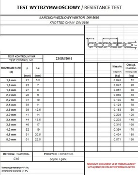 УЗЕЛ ЦЕПЬ ОЦИНКОВАННЫЙ DIN 5686 1,8мм - 130 метров