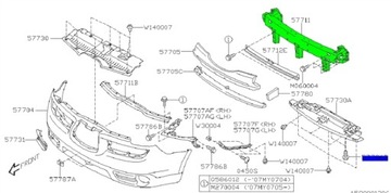 БАЛКА ПЕРЕДНЕГО БАМПЕРА SUBARU TRIBECA ORYGA 2006-14