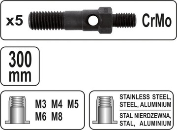 YATO NITOWNICA RĘCZNA NITONAKRĘTEK M3-M8+150 NITONAKRĘTEK SORTOWNIK YT36112