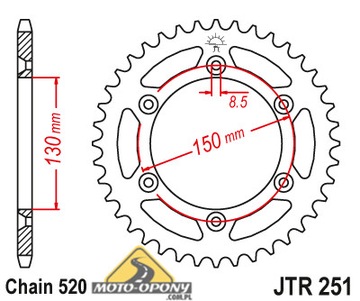 Комплект привода Yamaha YZ 250 99-01 2T S. Усилитель