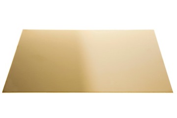 Blacha mosiężna mosiądz formatka 200x100x2,5mm | arkusz 2,5mm - 10x20cm