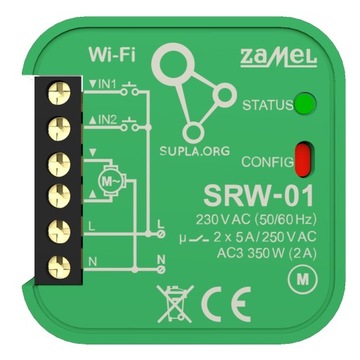 ZAMEL SUPLA SRW-01 ИНТЕЛЛЕКТУАЛЬНЫЙ КОНТРОЛЛЕР ДЛЯ ДОМАШНИХ РОЛЬСТАВНЕЙ