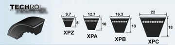 РЕМЕНЬ ЗУБЧАТЫЙ КЛИНОВОЙ РЕМЕНЬ XPA 1180 ЗУБЧАТЫЙ