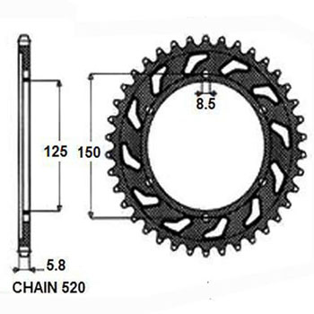 УПЛОТНИТЕЛЬНОЕ КОЛЬЦО SUNSTAR KTM SXF 250 13-16 привод