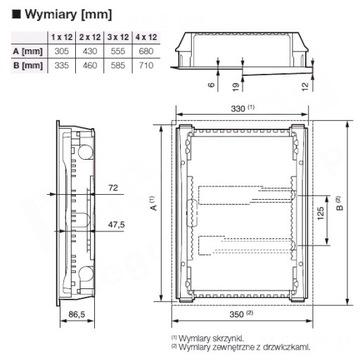 РАСПРЕДЕЛИТЕЛЬНЫЙ ЩИТ LEGRAND СКРЫТОГО МОНТАЖА RWN 4x12 602434