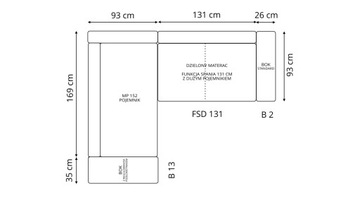 MASSIMO H7 УГЛОВОЙ ДИВАН 252 X 207 С РАСШИРЕНИЕМ ПРОИЗВОДИТЕЛЬ