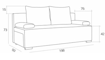 Sofa NEBRASKA sofy Nowość OKAZJA kanapa wersalka