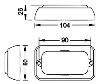 Светодиодная лампа 18 SMD 10х6 см IP65 сигнальная лампа 12в 24в зеленая