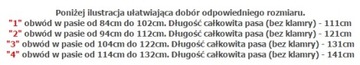 PAS WOJSKOWY Pasek Skórzany Czarny POLICYJNY 131cm