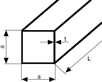 Profil stalowy zamknięty 60x60x3 długość 500mm