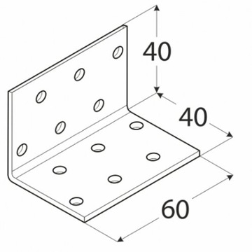 РАЗЪЕМ МОНТАЖНЫЙ УГЛОВОЙ КМ2 40x40x60 50 шт.